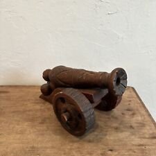 Vintage Wood Carved Cannon Spain  picture