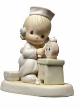 1990 Precious Moments “Time Heals” 523739 Enesco Porcelain Nurse Figurine picture