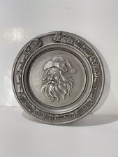 KATY MKT Train Pewter Plate Christmas 1985 Railroad Limited Edition #013 Santa picture