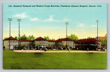 Postcard CO Denver Fitzsimmons Hospital Baseball Diamond Medical Barracks  B182 picture