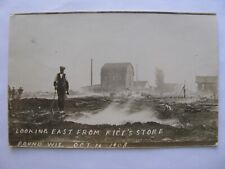 RPPC POUND WI MARINETTE FIRE DISASTER RICE’S STORE REAL PHOTO 1908 VTG picture