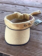 Vintage Juicy Couture Visor Hat Adult OSFA Hard To Find Yellow Terrycloth New picture