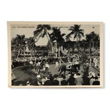 1950s Travel Souvenir B&W Photo Card 164 Paddock Parade Hialeah Park Miami FL picture