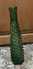 ANTIQUE 1880s GREEN S&P STICKNEY & POOR SPIRAL RING 6 SIDED PEPPERSAUCE BOTTLE picture
