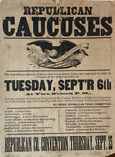 1870's Republican Caucuses  Republican Co. Convention Sept 15. Poster 28 