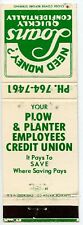 Plow and Planter Employees Credit Union, Moline, Illinois Matchbook picture