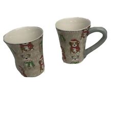 Kringles Kitchen Stoneware Dec. Up Dogs Coffee Cup Mug Great Condition Set Of #2 picture