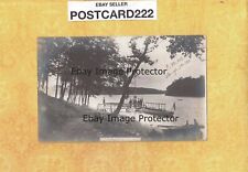 CT South Coventry 1908 RPPC postcard BOAT DOCK AT LAKE WANGUMBAUG Conn  picture