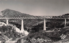 RPPC Pit River Bridge (old & new) near Redding California Lake Shasta c1942 picture