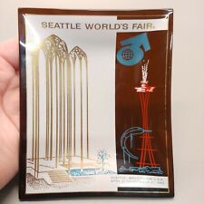 Seattle Worlds Fair Glass Tray Souvenir 1962 Vintage MCM Mid Century Modern picture