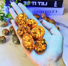 5PCS Fluorescent Glowing Fire Stone Natural Yooperlite UV Flame Stone Tumbled picture