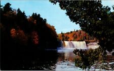 Postcard MI Lower Tahquamenon Falls River Whitefish Bay Upper Peninsula, Mich. picture
