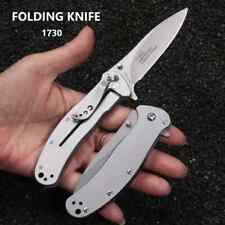 Stainless Steel Portable Gray Titanium Nitride Blade, Steel Handle, Pocket Clip picture