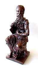 Vintage seated statue Moses Bronze Tone Finish / Plaster picture