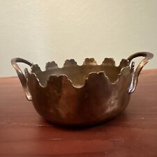 Vtg Mottahedeh Made In India Brass Bowl With Handles picture