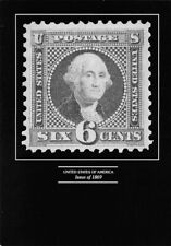 Six Cent Stamp of the 1869 Series This is a Continental Size Postcard picture