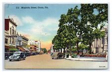 1940 OCALA, FL Postcard-  O 2 MAGNOLIA STREET FLA DIXIE THEATRE picture