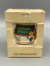 Vintage 1980 Hallmark Keepsake ORNAMENT  TEACHER Tree Trimmer Collection Ball picture