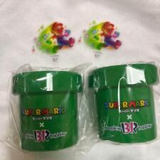 [2set] Baskin-Robbins x Super Mario Collaboration Clay Pipe cup Plastic NEW 2024 picture