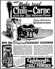 1946 Gebhardt Eagle Chili Powder chili con carne vintage art print ad  L91 picture