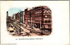 Spokane WA-Washington, Riverside Avenue Vintage Souvenir Postcard picture