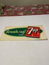 vintage 7 up sign. stout st louis 1961. nice. fresh up with 7 up. picture