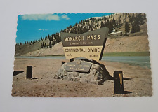 Vintage 1973 Postcard Monarch Pass Continental Divide Marker Salida-Gunnison CO picture