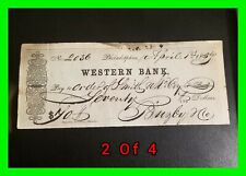 Early Obsolete Western Philadelphia Bank Check $70 April 1st 1857 To Smith & Coy picture