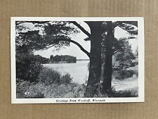 Postcard Woodruff WI Wisconsin Greetings Scenic Lake View Vintage PC picture