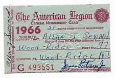 1966 American Legion Official Membership Card-Wood-Ridge NJ picture