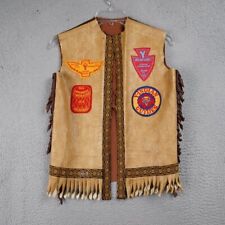 Vintage Y Indian Guides Vest 1972 1974 Patches Arapahoe Nation YMCA Raleigh NC picture