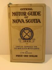 1929 Official Motor Guide Of Nova Scotia Motor League picture