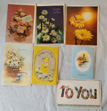 Vintage UNUSED Congratulations Best Wishes Greeting Card Lot of 7 with Envelopes picture