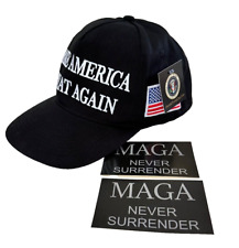 Trump OFFICIAL 45-47 Hat..2024..Make America Great Again..MAGA..Black + 2 Decals picture