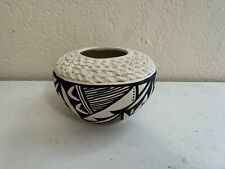 Native American Signed Norma Jean Acoma Pottery Vase w/ Patterned Design picture