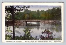 Auburn NH- New Hampshire, Deer Neck Bridge, Antique, Vintage c1930 Postcard picture