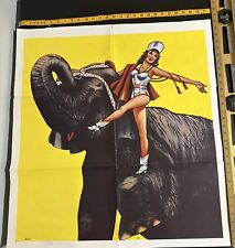Original Elephant Circus Performer Poster 28x30 picture