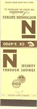 Northbrook Illinois Northbrook Savings Association Vintage Matchbook Cover picture