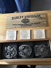 Harley-Davidson Limited Edition 1994 Commemorative Eagle Buckle Set Mint in Box picture