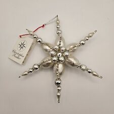 VTG Christopher Radko Constellations Snowflake Beaded Glass Christmas Ornament  picture