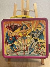 SUPER FRIENDS 1976 METAL LUNCHBOX LUNCH BOX by ALADDIN SUPERMAN BATMAN DC HEROES picture