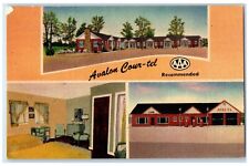 Poplar Bluff Missouri MO Postcard Avalon Cour-Tel Motor Court Multiview c1940 picture