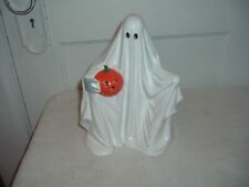 1972 Vintage Byron Molds Halloween Ceramic Ghost Jack-o-lantern Pumpkin Figurine picture