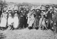 A holiday crowd dancing on London's Hampstead Heath 1892 Old Photo picture