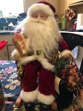 2004 old world santa sitting on rocker with toys collectable picture