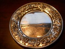 VINTAGE S KIRK & SON STERLING - REPOUSSE BREAD & BUTTER PLATE - 6 1/4