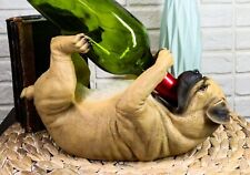 Ebros Pedigree Fawn Pug Dog Wine Bottle Holder 10