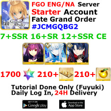 [ENG/NA][INST] FGO / Fate Grand Order Starter Account 7+SSR 210+Tix 1740+SQ #JCM picture