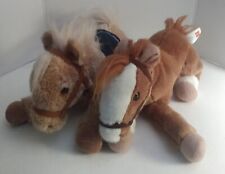 Pair of Plush Legendary Wells Fargo Horses - Mack a Chestnut & Nellie a Palomino picture
