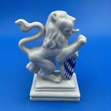 NYMPHENBURG GERMANY HERALDIC LION with SHIELD PORCELAIN FIGURINE picture